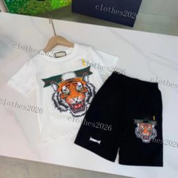 Kid Clothing Sets letter tiger Pattern Boys Girls Tracksuit Summer Short Sleeve Top Tees And Shorts Sets Luxury Designer T-shirts tops shorts baby Kids Sportsuits