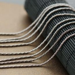 Chains S925 Sterling Silver Jewelry Retro Thai Necklace Twine Fine Chain Hypoallergenic Vintage Men And Women