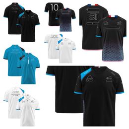 2023 New F1 racing suit Team Short-sleeved Lapel Men's Sports Drivers with the same Customised T-shirt