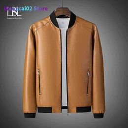 Men's Jackets Mens Leather Jackets Men Autumn PU Jacket Brand Classic Motorcycle Bike Cowboy Jackets Male Thick Coats S-8XL Overcoats 022023H