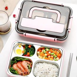 Dinnerware Sets TUUTH 1500ML Stainless Steel Lunch Box Heating Portable Bento Containers With Bag Tableware