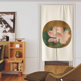 Curtain Chinese Lotusdoor Living Bedroom Decorative Toilet Bathroom Half Feng Shui Door Noren