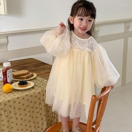 Girl Dresses Spring 2023 Baby Girls Clothes Sweet Princess Dress Soft Mesh Poncho