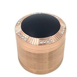 A New Type of Zinc Alloy Smoke Grinder with Drilled Convex Cover with 63mm Diameter for Smoke Crusher Thread Four Layer Grinder Metal Smoke