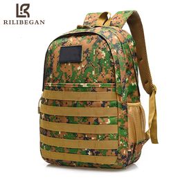 Waist Bags Camouflage Backpack Men Large Capacity Army Military Tactical Outdoor Travel Rucksack Bag Hiking Camping 230220