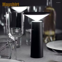 Table Lamps LED Light Restaurant Bar Desk Lamp USB Rechargeable Touch Dimming Bedside Night Lights Bedroom Lighting Home Decor