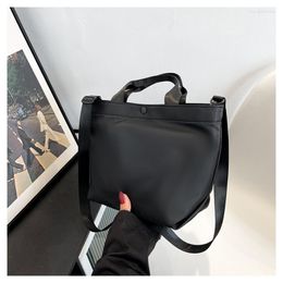 Evening Bags Vintage 2023 Large Capacity Handbag Women's Nylon Cloth Shoulder Bag Korean Simple PU Crossbody Female Purses Tote