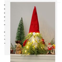 Christmas Decorations 50LB Swedish Gnome Tree Decoration Evergreen Gnomes With LED Light Ornament