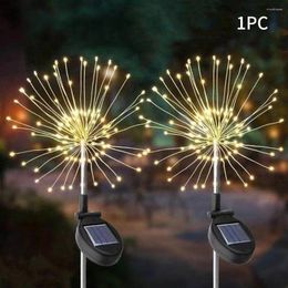 Romantic 90 LED Patio Landscape Outdoor Waterproof DIY Garden Decor Pathway Gift Energy Saving Solar Firework Light 2 Modes