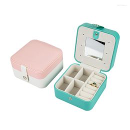 Jewellery Pouches Upscaled Simple Boxes Organiser Protable Leather Necklase Ring Earrings Multi-function Jewellery Storage Case