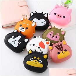 Cosmetic Bags Girls Mini Sile Coin Purse Animals Small Change Wallet Women Key For Children Kids Gifts Drop Delivery Health Beauty Ma Dhln1