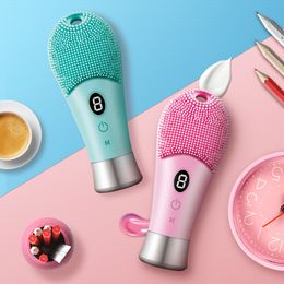 cleaning tool mini electric face brushes for cleansing and exfoliating with silicone deep face cleanser Sonic Facial Cleansing Brush Waterproof massager