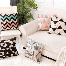 Pillow Nordic Style Cover Marble Pattern Geometric Printed Decorative Pillows Home Office Sofa Chair Bed Seat Pillowcase 45