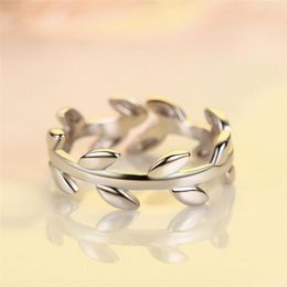 Band Rings Dokreil Olive Branch Women's Adjustable Ring Fashion Gift