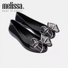 Sandals Brazil Melissa Summer Womens Jelly Shoes Ladies Big Bow Flat Single Adult Colormatching Beach 230220