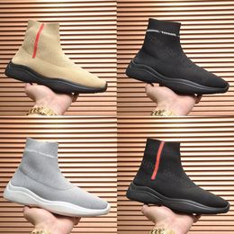 Homens de luxo Knit Shoes Sapatos Designer Treinador Classic Trainer Running Men Black White Runners Sneikers Fashion Socks Boots Knit Shoes com tamanho de caixa 38-45