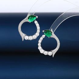 Dangle Earrings EYER Round Cubic Zirconia Statement Luxury Elegant High Quality CZ Stud Women Korean Party Accessories