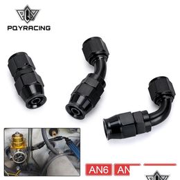 Fittings 1 Piece Ptef An6 8 10 Straight 45 90 Degree Reusable Swivel Hose End Fitting For Stainless Steel Braided Black Red Blue Dro Dhqlo