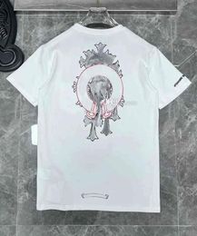 2023 Uomo Ch Summer Fashion Luxury Brand magliette in vendita Designers Tees Correct Horseshoe Sanskrit Cross Polo Boy Graffiti T-shirt Donna Manica corta Unisex