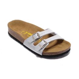 Slippers Factory Designer Birkinstocks German Boken Slippers Boken Cork Shoes Couple Double-button Thin Belt Shoes for Men and Women