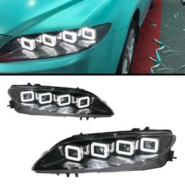 Car Styling Head Lamp for Mazda 6 Headlights 20 04-20 15 Mazda6 All LED Headlight LED DRL Dynamic Signal Angel Eye Accessories