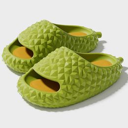 Slippers 2023 New Funny Durian Design Women Slippers Summer Thick Bottom Platform Women Slides Outdoor Soft Non Slip Bathroom Men Shoes Z0220