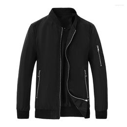 Men's Jackets Mens Casual Outerwear Men Bomber Coat Fashion Zipper Streetwear Solid Colour Moto Jacket Male Clothing Plus Size 7Xl