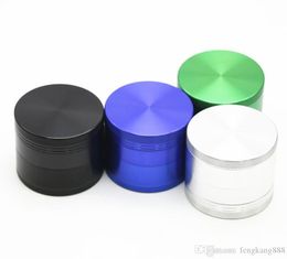 Smoking Pipes Smoke Smoke Grinder Diameter 55mm Metal Grinder with Four Layers of Aluminum Alloy with Spotted Flat Plate