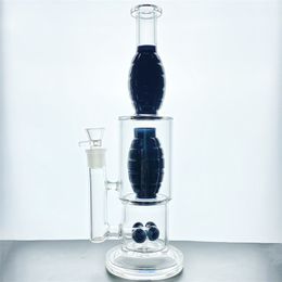 Amazing features, black creative grenade glass hookah pipe smoking pipe water with two 18.8 mm joints (GB-329)