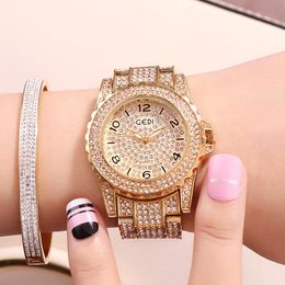 Wristwatches Luxury Diamante Women's Watch Elegant Qi Zhi Kuan Fashion Gift Ladies Silver All Offers