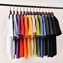 Men's T Shirts Good Quality Cotton Solid Color T-shirt Base Casual Versatile Streetwear Short Sleeve Men's Clothing Mens