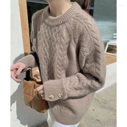 Women's T Shirts 2023 Autumn And Winter Light Luxury Fashion Sweater Women Loose Round Neck Bottoming Boutique Clothing Simple Style