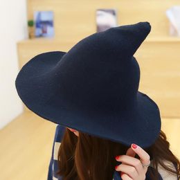 Party Hats Modern Witch Hat Made From High Quality Sheep Wool Halloween