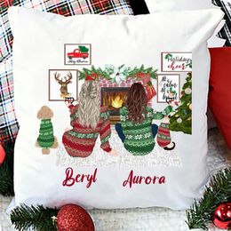 Pillow Friend Family Customised Pillowcase Sofa Dust Cover Chair Protective Decoration Personalised Christmas Gift