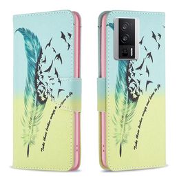 Patterns Cases For VIVO Y78 Y27 Y36 Y02 Y02S Y15 Y11 Y12 Y17 Y21 Y33S V21 V21E 4G 5G Wallet Leather Flower Phone Cover Case Capa