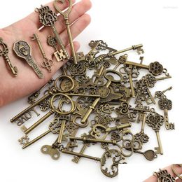 Charms 10Pcs Vintage Metal Mixed Keys Key Pendants Necklace Diy Decoration Retro Handmade Crafts Jewelry Accessories Zinc Allo Dhoql