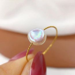 Cluster Rings Simple Baroque Pearl Ring For Lady Vintage Natural Irregular Women Korean Minimalist Girl Party Jewellery Gift