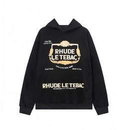 2023 Fashion Men's Hoodies designer Rhude Hoodie for Men and Women Street Joint Name New Tee Luxurys Loose Hoodie Couple Hoodies US Size Exc