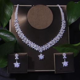 Necklace Earrings Set Luxury Bridesmaid Bridal Wedding For Women Fashion Star And Cubic Zirconia Jewellery