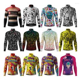 Racing Jackets 2023 Est Summer Cycling Jersey Men Long Sleeve Sportwear Bike Clothes Mtb Bicycle Shirt Uniform Wielerkleding Heren