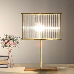 Table Lamps Modern Transparent Crystal Fashion Bedroom Living Room Study Decor Desk Gold LED Lighting Fixture