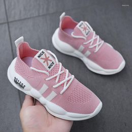 Athletic Shoes Sports Boys And Girls Cloth Student Mesh Breathable Children's White Soft Sole Single Kids CS37