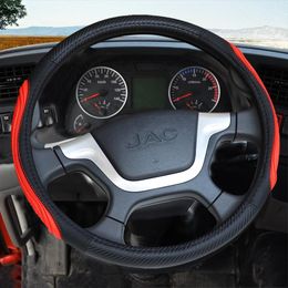 Steering Wheel Covers PU Leather Auto Cover Bus Truck Car For Diameters 38 40 42 45 47 50 CM 3D Non-slip Wear-resistant Styling