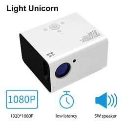 Projectors Light Unicorn H5 Mini Projector Native 1920 1080P LED Proyector Home Theater Smart Phone Video Beamer Full Hd Projetor J230221