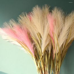 Decorative Flowers 1PC 100CM Wild Reed Branch With Leaves Colourful Artificial For House Decor Fake Plants Home