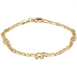 Anklets Vintage Gold Colour For Women Elephant Pendant Charms Beach Summer Foot Ankle Bracelet Wholesale Jewellery