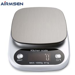 Measuring Tools AIRMSEN Household Kitchen Scale Electronic Food Baking Tool Stainless Steel Platform with LCD Display 1g 230221