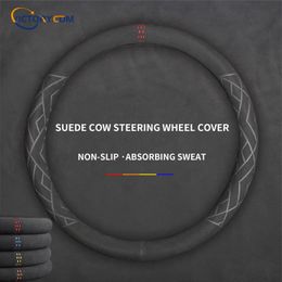 Steering Wheel Covers Car Cover Alcantara Universal Leather Is Suitable For E90 E36 F10 F15 F16 F30Steering CoversSteering