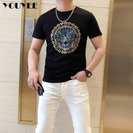 Men's T-Shirts Fashion Mercerized Cotton Tshirt Men's 2022 Summer New Designer Printing Youth Brand Handsome Casual Male Tops Man Red Clothing Z0221