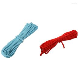 Outdoor Gadgets 20FT Paracord Parachute Cord Lanyard Nylon Desert Survival 7 Strand-Red & 550Lb 9 Core Strand Blue